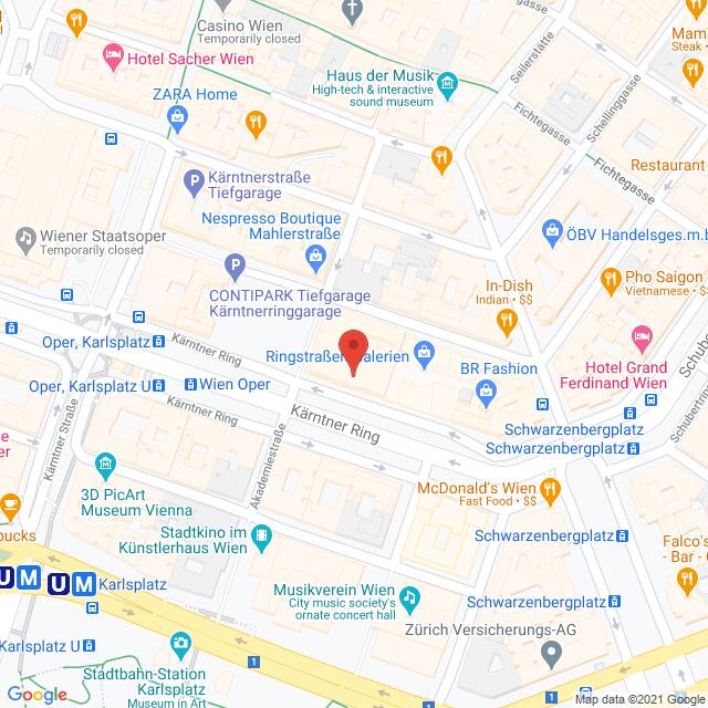 Anfahrtsmappe von Lehrbetrieb Intercoiffeur Strassl nach Intercoiffeur Strassl Exklusiv – Kärntner Ring 9, 1010 Wien – Anfahrtsmappe