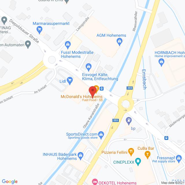 Mcdonalds – Diepoldsauer Straße 51, 6845 Hohenems Anfahrtsmappe